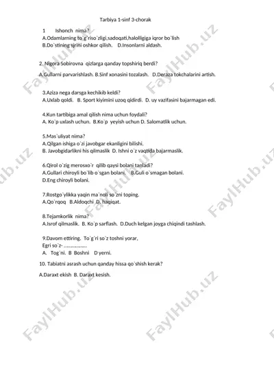 tarbiya 1 — DOCX