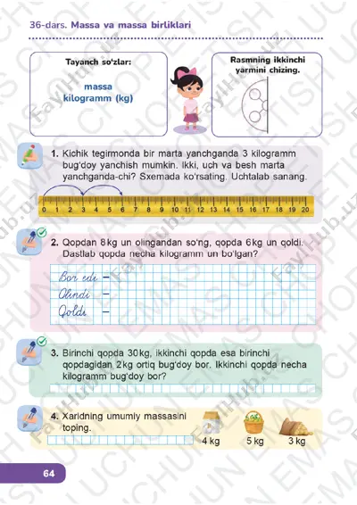 matematika 1-sinf (2) 36-40-darslar — PDF