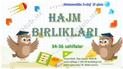 matematika-3 hajm birliklari 34-36 sahifa — PPT