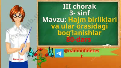 3-sinfmatematika 80-darssamoriyahajm — PPTX