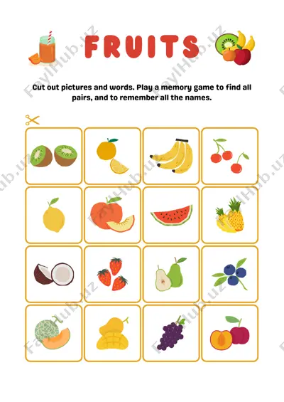 fruits memory game — PDF