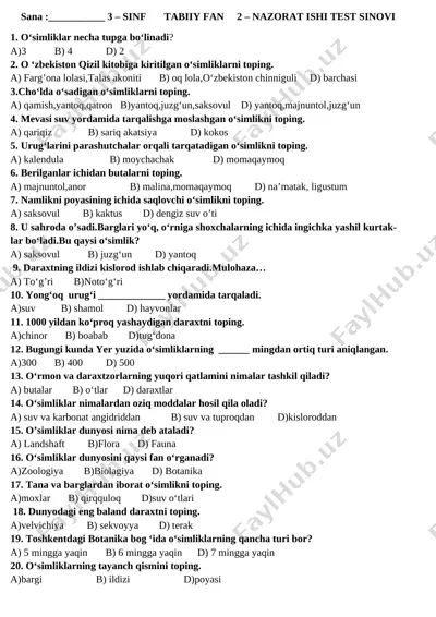 3_sinf_tabiiy_fan_2_nazorat_ishi_1_chorak_yakuni_bo'yicha_@gulc — DOCX