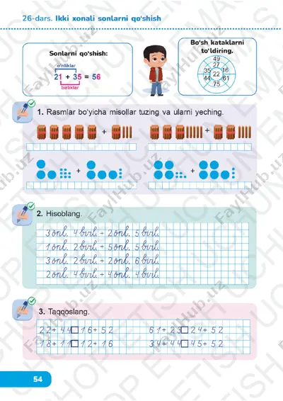 matematika 1-sinf 26-30-darslar — PDF
