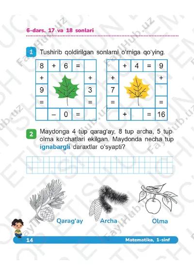 matematika daftar 1-sinf (2) 6-10-darslar — PDF