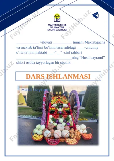 hosil bayrami boshlang'ich — DOCX