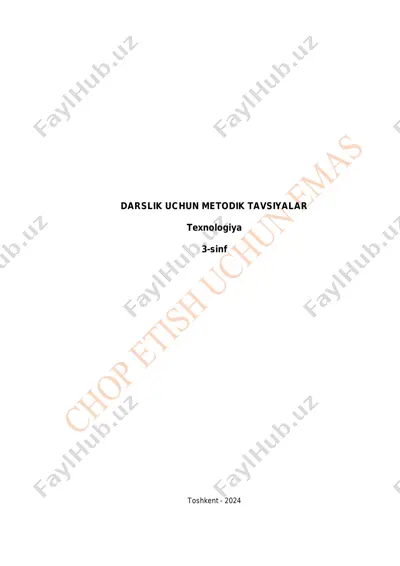 texnologiya 3-sinf 1-2 mavzular+ — PDF