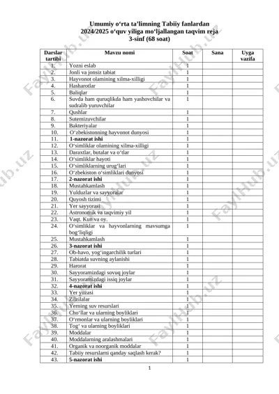 tmr tabiiy fan 3-sinf 2024-2025 — DOCX