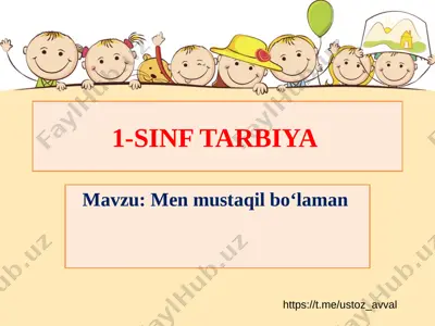 1-sinf tarbiya 19-20-dars — PPTX