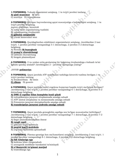 sertifikat savollari sotilib ketgani — PDF