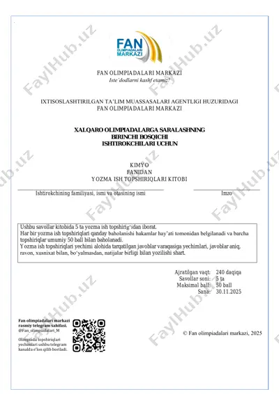 yechim-kimyo2026-1-saralash-uzb-v2 (2) — PDF