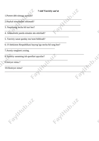 7_sinf_tasviriy_san'at_monitoring_savollar_@e_baza_ishreja — DOCX