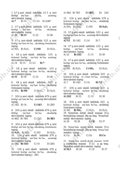 2016_kimyo variant javoblari bilan — PDF