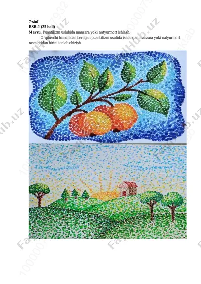 7-sinf tasviriy san'at 1-bsb @summativ_formativ_baholash — PDF