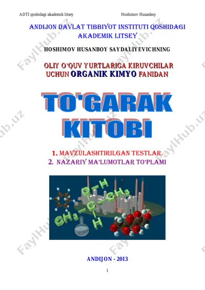 to'garak kitob-2 organika vodiy ziyo — PDF