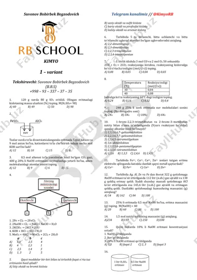 1-nazorat testi (@kimyorb) — PDF