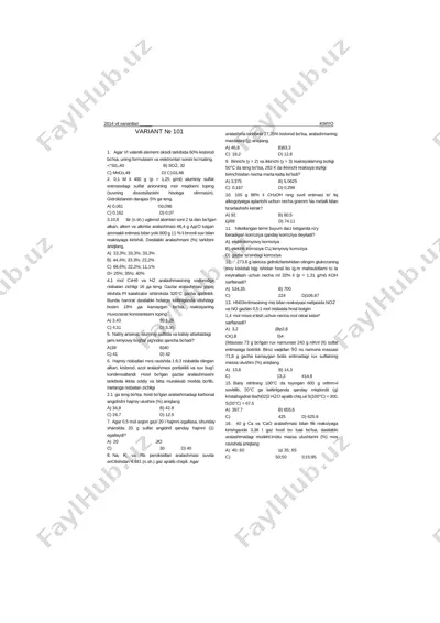 2014 yil variant — DOCX