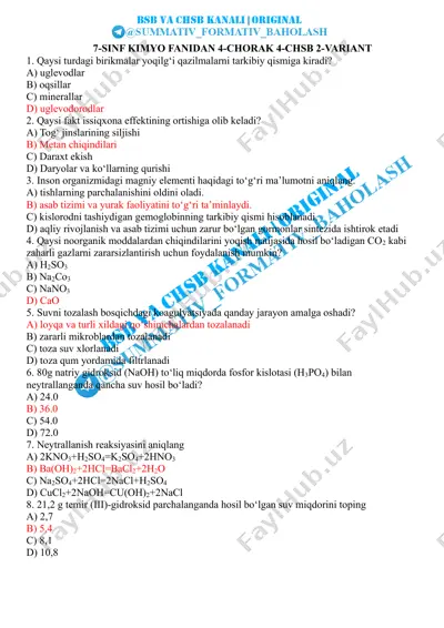 7_sinf_kimyo_4_chsb_2_var_javoblari_@summativ_formativ_baholash — PDF