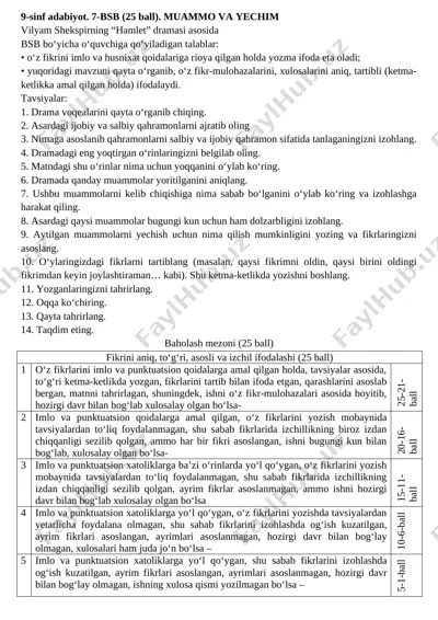 9-7 adabiyot — DOCX