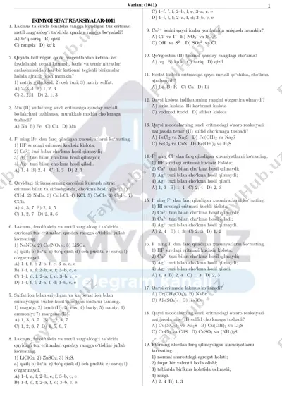 [kimyo] sifat reaksiyalar-@kimyo_biz — PDF