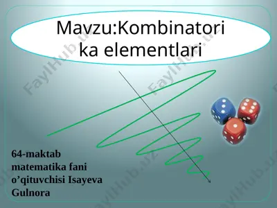 7-sinf kombinatorika elementlari o'qituvchi g.isayeva — PPTX