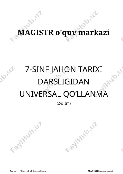 7-jahon universal qo'llanma (2017) — DOCX