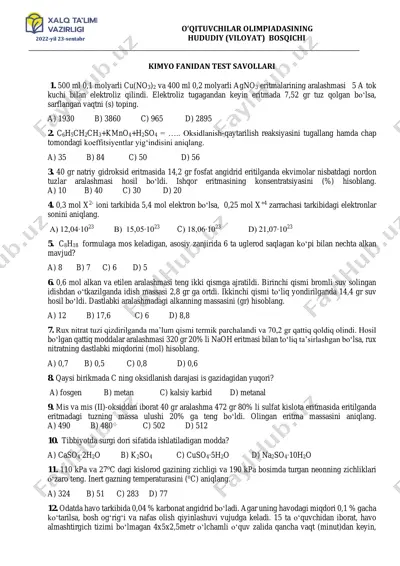 kimyo test — PDF