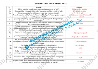 8_sinf_fizika_4_chsb_demo_javoblari_@summativ_formativ_baholash — PDF