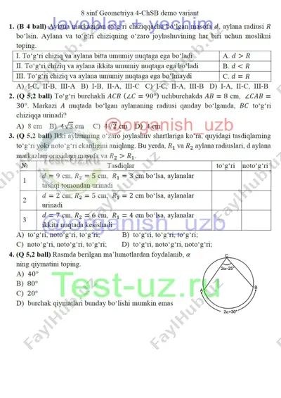 8 sinf geom chsb-4 demo — DOCX