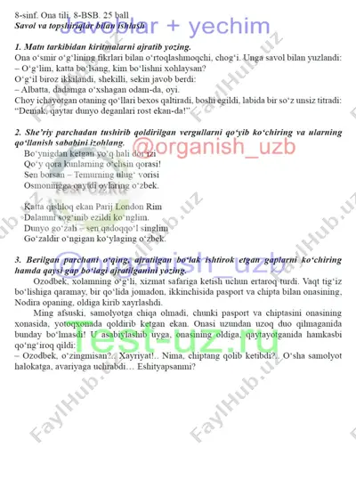 8 sinf ona tili bsb-8 — DOCX
