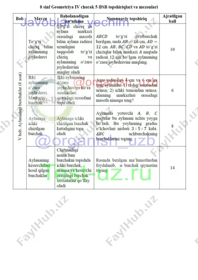 8 sinf geometriya bsb-5 demo — DOCX