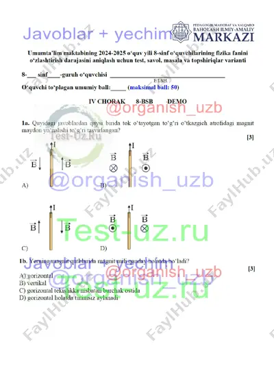 8 sinf fizika bsb 7 demo — DOCX