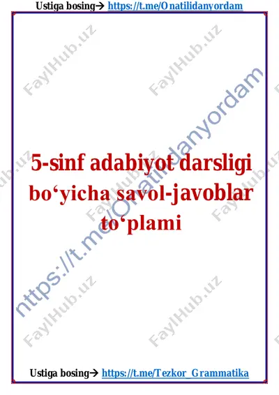 5-sinf adabiyot_savol-javob — PDF