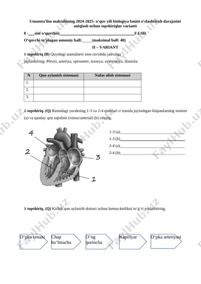 8_sinf_biologiya_4_bsb_2_variant_@summativ_formativ_baholash — DOCX
