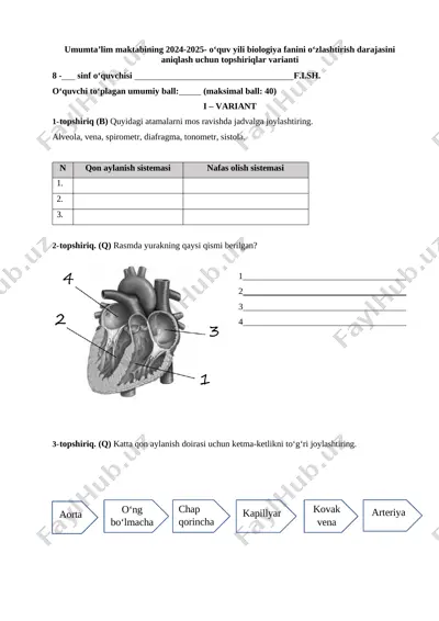 8_sinf_biologiya_4_bsb_1_variant_@summativ_formativ_baholash — DOCX