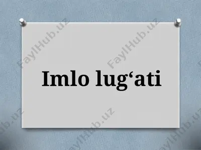 5-sinf. imlo lug‘ati — PPTX
