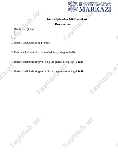 8_sinf_algebra_bsb_3_demo_2_chorak_@summativ_formativ_baholash — DOCX