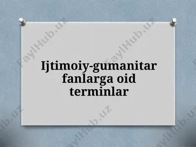 5-sinf. ijtimoiy-gumanitar fanlarga oid terminlar — PPTX