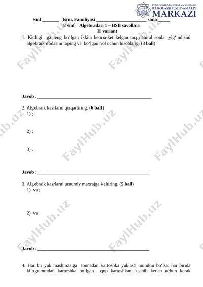 8_sinf_algebra_1_chorak_2_variant_bsb_@summativ_formativ_baholash — DOCX