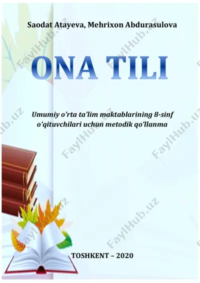 8 sinf ona tili metodik qòllanma — PDF