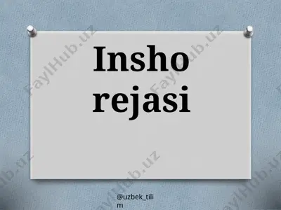 8-sinf. insho rejasi — PPTX