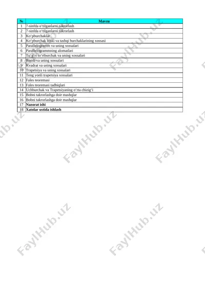 8-sinf geometriya 1-chorak — XLSX