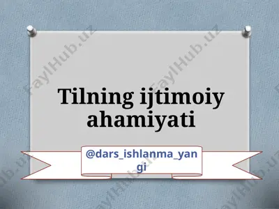 5-sinf ona tili 01.tilning ijtimoiy ahamiyati+ — PPTX