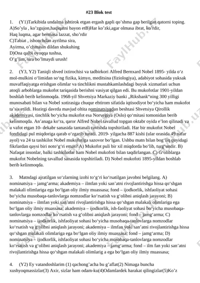 #23 blok test y — DOCX