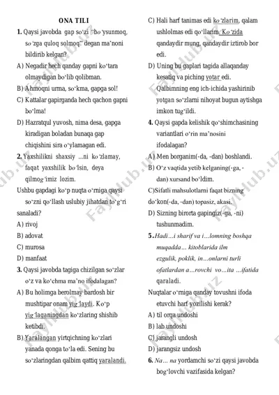 majburiy fanlar_test — PDF