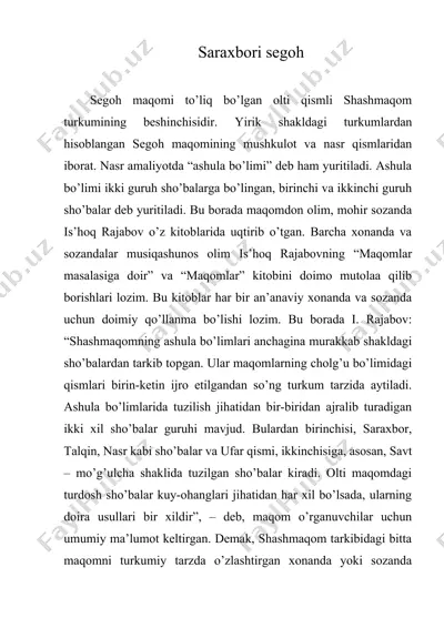 saraxbori segoh — DOCX