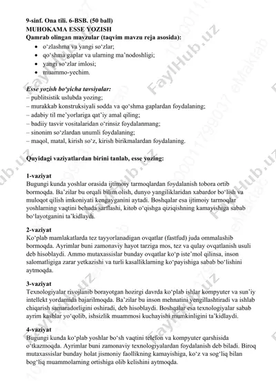 9-sinf ona tili 6-bsb @summativ_formativ_baholash — PDF