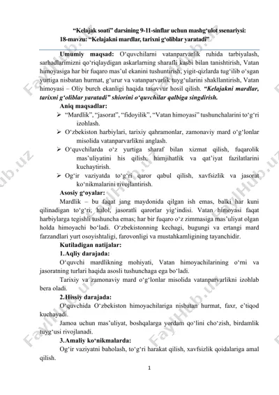 kelajak soati 9-11-sinf 18-mavzu — PDF