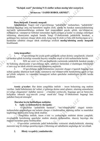 kelajak soati 9-11-sinf 16-mavzu — PDF