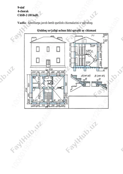 9-sinf chizmachilik 2-chsb @summativ_formativ_baholash — PDF