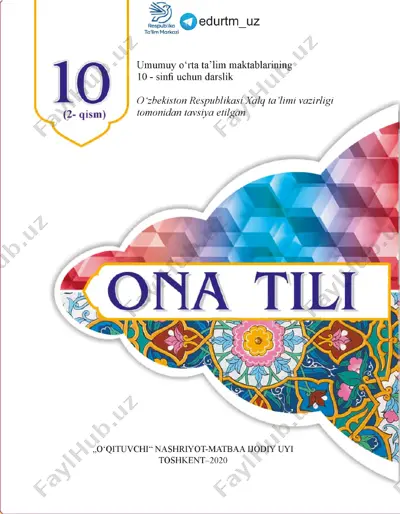ona tili 10-sinf 2020 zip — PDF